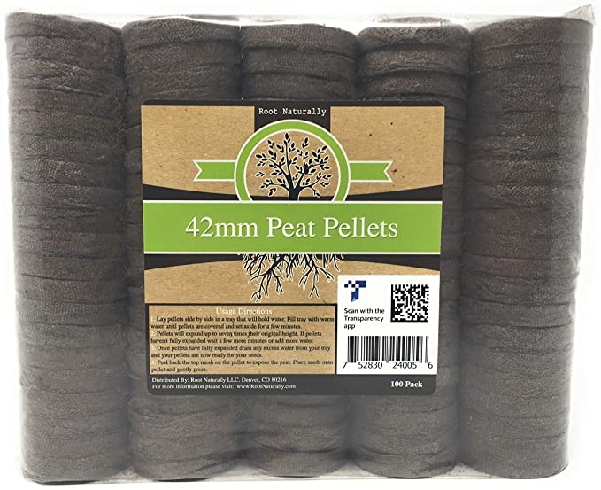 Root Naturally 42mm Peat Pellets - 100 Count