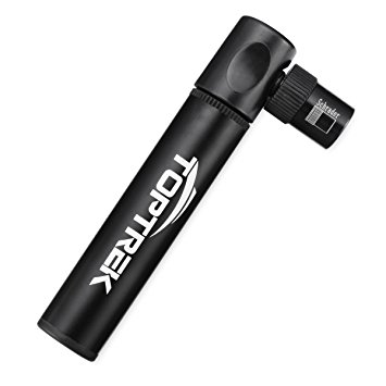 Toptrek Mini Bicycle Bike Pump for Cycle - Compatible with Presta & Schrader Valve (100 PSI) with Needle as a Ball Pump