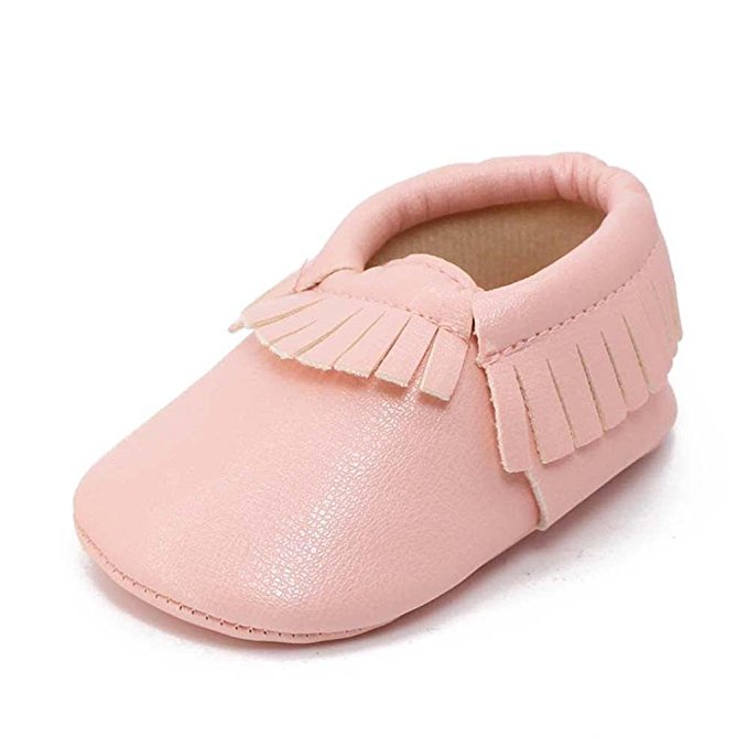 Voberry Baby Girls Soft Soled Tassel Bowknots Crib Shoes Moccasins