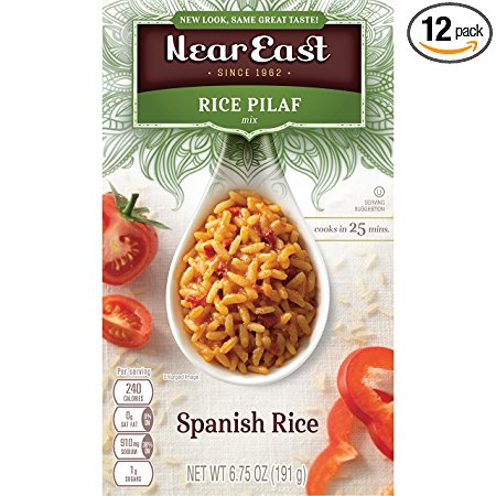 Near East Rice Pilaf Mix, Spanish Rice (Pack of 12 Boxes)