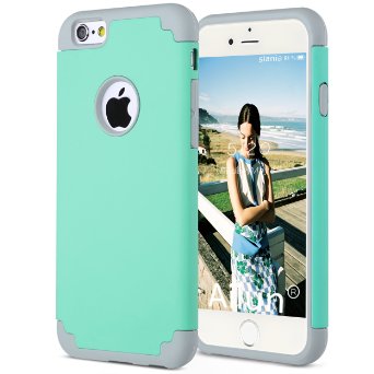 Ailun iPhone 6s Case,iPhone 6 Case,[4.7inch],Soft Interior Silicone Bumper&Hard Shell Solid PC Back,Shock-Absorption&Skid-proof,Anti-Scratch Hybrid Dual-Layer Slim Cover[Mint Green]