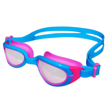 HiCool Anti-Fog Swim Goggle for Kids and Early Teens,Silicon Gasket and Strap,Never Hurt Eyes and Skin