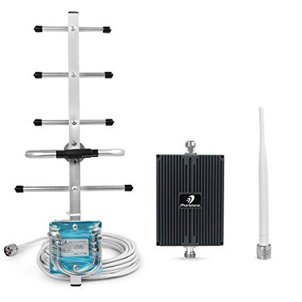 Cell Phone Signal Booster for Home and Office Use - Boost Voice and 3G Data - 70dB 850MHz Band 5 Repeater Antenna with ALC Function