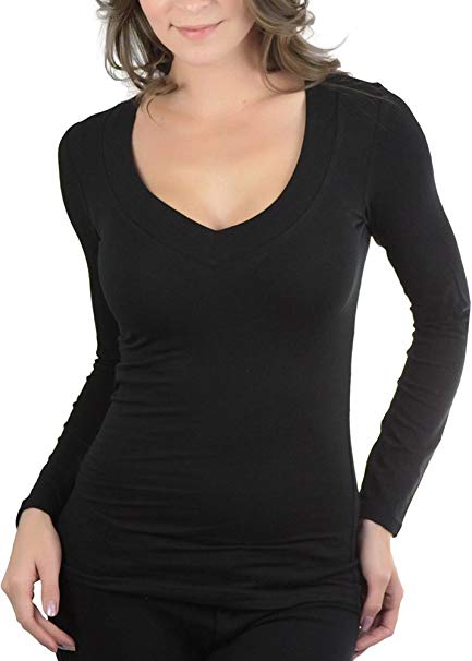 ToBeInStyle Women's Long Sleeve V-Neck T-Shirt