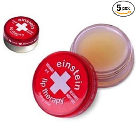 Einstein Lip Balm Therapy Cooling Lip Relief with Vitamins A & E.( Pack of 5)