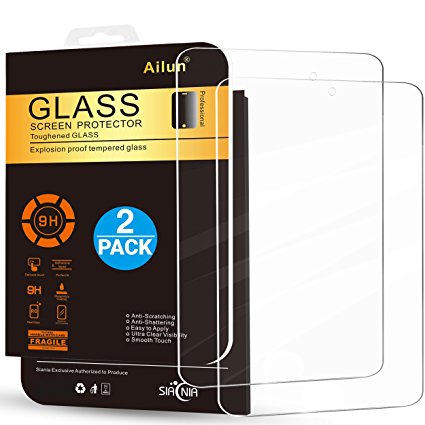 Fire HD 8 Screen Protector,[2Pack](6th Gen-2016 Release)by Ailun,Tempered Glass,9H Hardness,2.5D Edge,Ultra Clear,Bubble Free,Anti-Scratch&Fingerprint&Oil Stain,Case Friendly-Siania Retail Package