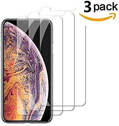 [3 Pack] iPhone Xs/X Glass Screen Protectors Onewalker iPhone Xs/X Tempered Glass Screen Protector [3D Touch] [9H Hardness] [No Bubble] Compatible with iPhone Xs/X[5.8 Inch]
