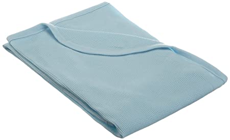 TL Care 100% Natural Cotton Swaddle/Thermal Blanket, Blue, Soft Breathable, for Boys and Girls