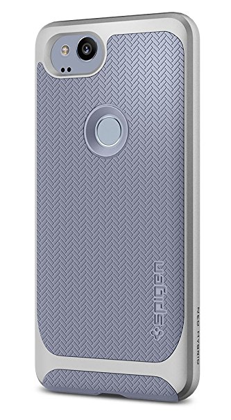 Spigen Neo Hybrid Herringbone Google Pixel 2 Case with Flexible Inner Protection and Reinforced Hard Bumper Frame for Google Pixel 2 (2017) - Kinda Blue