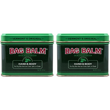Vermont's Original Bag Balm Skin Moisturizer, 8 Ounce Tin, 2 Count, Moisturizing Ointment for Dry Skin that can Crack, Split, or Chafe