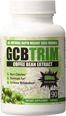 Green Coffee Bean Extract, GCA Pure, GCB Trim, 400 Mg Per Cap Take 2 for 800 mg, 100% Pure Green Coffee Extract. 45% Chlorogenic Acids 90 Caps