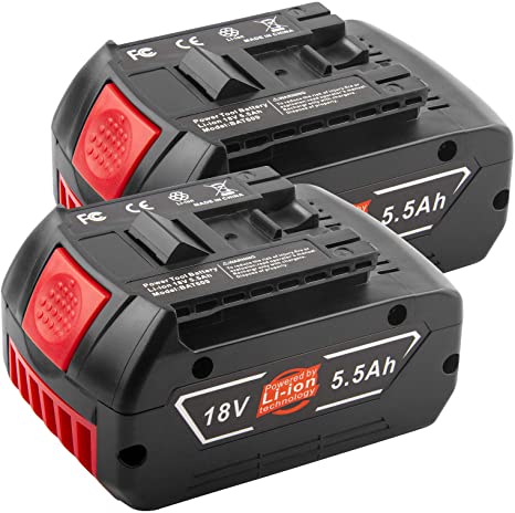 [2Pack] 18V 5.0Ah New Version Battery for Bosch 18V Battery Lithium BAT609 BAT609G BAT618 BAT618G BAT619 BAT619G BAT622 BAT620