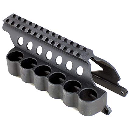 Mesa Tactical SureShell Carrier and Saddle Rail for Remington 870 (6-Shell, 12-GA, 5 in)