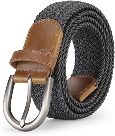 Braided Canvas Stretch Belt Elastic Casual Belt for Men, Women and Junior 1.3 Inches Wide