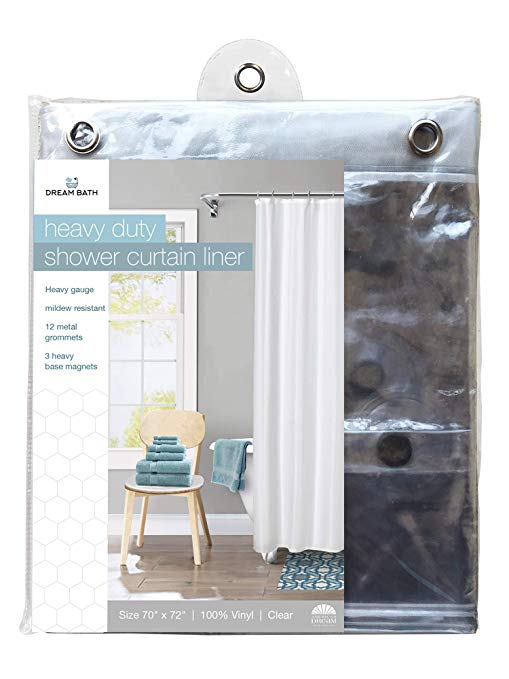 American Dream Home Goods Curtain AD388-CL Shower Liner, Clear
