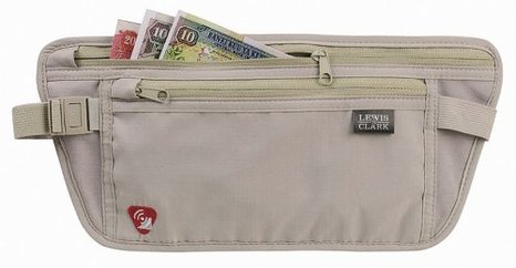 Lewis N. Clark&nbsp;RFID Safe Money Belt Hidden Waist Stash Wallet