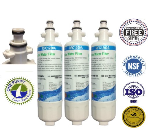 3-pack OnePurify Water Filter Replacement Cartridge for LG Kenmore Water Sentinel