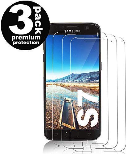 Galaxy S7 Screen Proetctor, Premiun 3D Tempered Glass [3-Pack] [Case Friendly] [Full Coverage] [Scratch Terminator] [Ultra Clear] [9H Hardness] Screen Protector for Samsung Galaxy S7