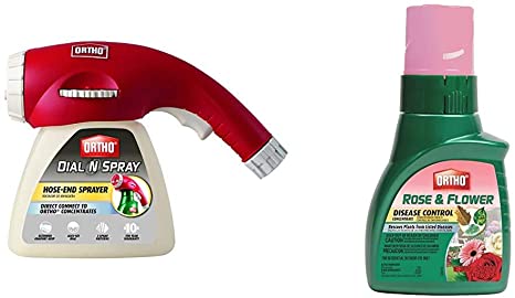 Ortho Dial N Spray Multi-Use Hose-End Sprayer Rose & Flower Disease Control Concentrate 16 oz