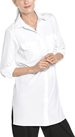 Coolibar UPF 50  Women's Santorini Tunic Shirt - Sun Protective