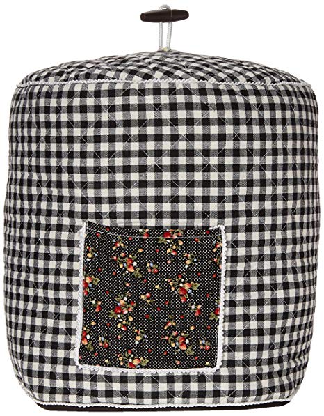 Debbiedoo's Pressure Cooker Cover - Custom Made Accessories - Fits 6 QT Instant Pot Models (Black and White Gingham)