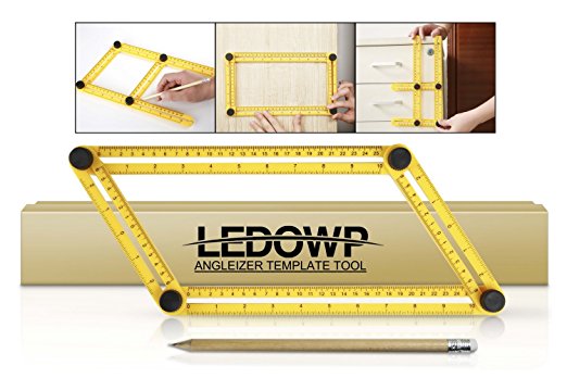 LEDOWP Angleizer Template Tool for All Angels and Forms - Multi Angle Measuring Tool for Handyman, Builders, Craftsmen, Engineers