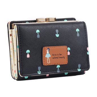 Jastore Fashion Girls Womens Leather Card Holder Mini Wallet Clutch