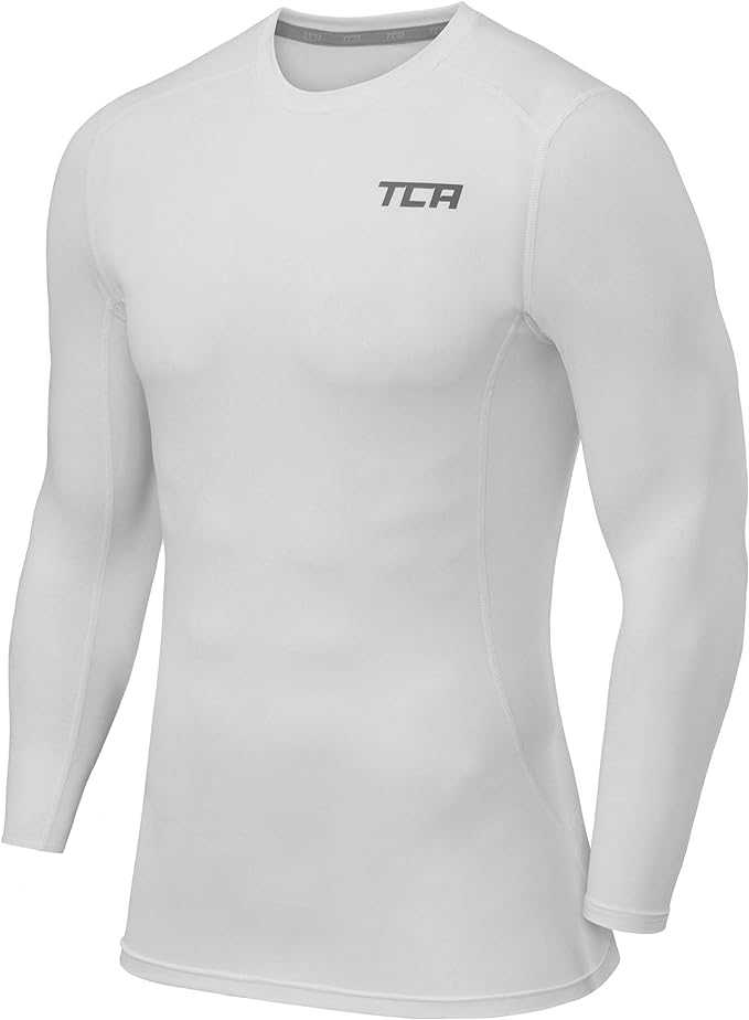 TCA Men and Boys' Long Sleeve Compression Shirt Men, Athletic Workout Men Sports Undershirt Base Layer Top