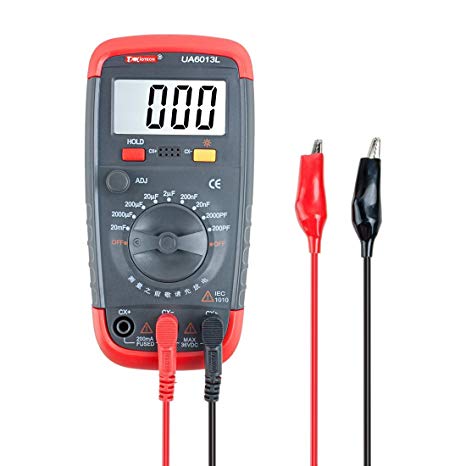 sourcingmap Compact Digital Capacitance Capacitor Meter Pro Tester 0.1pF - 20000uF with LCD Backlight