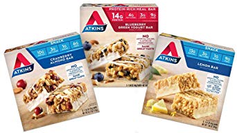 Atkins Fruit and Nut Bar Variety Pack. Sweet and Savory Meal & Snack Bars Made with Real Fruit and Nuts (3 Flavors, 15 Bars)