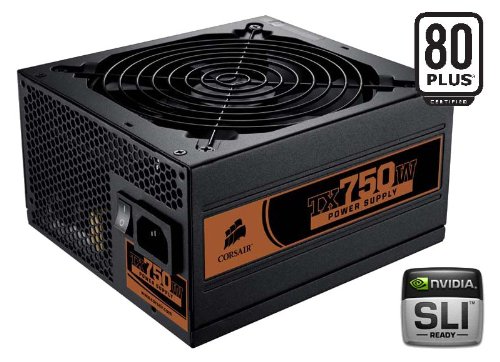 Corsair CMPSU-750TX 750-Watt TX Series 80 Plus Certified Power Supply compatible with   Core i7 and Core i5
