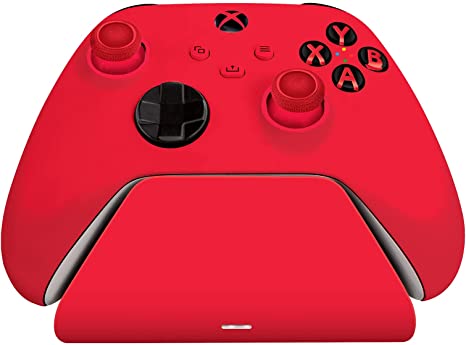 Razer Universal Quick Charging Stand for Xbox Series X|S: Magnetic Secure Charging - Perfectly Matches Xbox Wireless Controllers - USB Powered - Pulse Red (Controller Sold Separately)