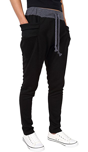 Men's Casual Active Wear Joggers Novelty Stylish Light Weight Slim Fit Open Bottom Sweatpants