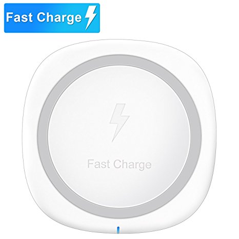 Pansonite QI Wireless Charger, Fast Wireless Charging Pad for Samsung S8/S8 /S7/S7 Edge/S6/S6 Edge /Note 5, Standard Charge for iPhone 8/8 , iPhone X, Nexus 4/5/6/7 and Other Qi-enabled Devices