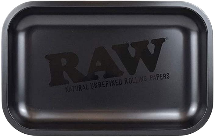 Raw Black Murdered Metal Rolling Smoke Tray Size Small