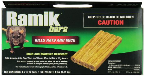 NEOGEN RODENTICIDE Ramik Mouse and Rat Bars Box 4-Pound