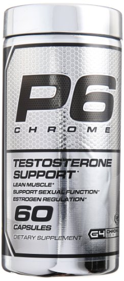 Cellucor P6 Chrome Testosterone Booster Supplement, 60 Count