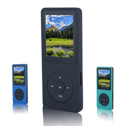 FecPecu Lossless Sound 8GB MP3 Player Hi-Fi 35 Hours Playback Music Player with Speaker Expandable Up to 32GB (Black)