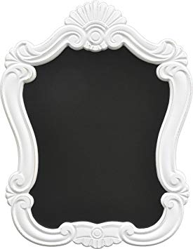 Creative Picture Frames 16" x 20.5" Venice Shabby Chic Vintage White Distressed Wall Mounted Chalkboard Sign