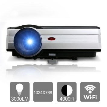 X89 WIFI HD LED Projectors HDMI USB VGA TV 3.5mm Headphone for Outdoor Cinema Video TV Wireless Game Console Laptop Android LCD Beamer