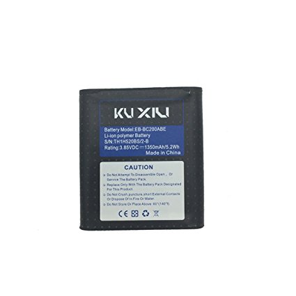 Kuxiu Battery for Samsung Gear 360 Degree Cam Spherical Camera SM-C200 EB-BC200ABE 1350mAh