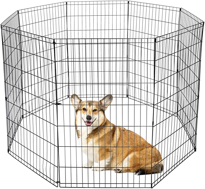 ZENY Puppy Pet Playpen 8 Panel Indoor Outdoor Metal Portable Folding Animal Exercise Dog Fence