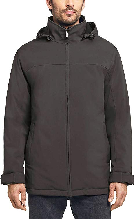 Weatherproof Ultra Tech Men's Jacket, Double Zip Hooded Water Repellant Coat