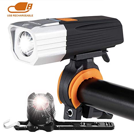 victagen USB Rechargeable Bike Light & Free Taillight,Powerful 1000 Lumens Bike Front and Rear Light,Waterproof Flashlight Bicycle Headlight, Easy to Install Fit All Bicycles MTB Kids Men Road Bike