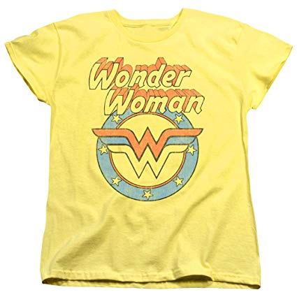 Popfunk Wonder Woman Officially Licensed Women's T-Shirt & Stickers