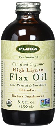 Flora High Lignan Flax Oil Certified Organic, 8.50-Ounce