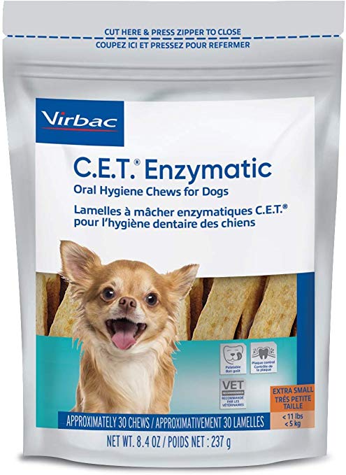 Virbac C.E.T. Enzymatic Oral Hygiene Chews for Dogs