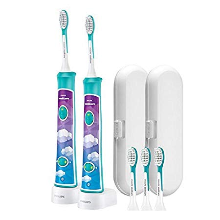 Philips Sonicare Kids Rechargeable Toothbrush with Built-in Bluetooth 2-Pack