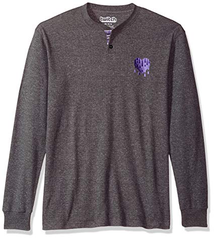 Twitch Men's Embroidered Thermal Henley