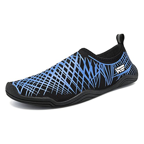 Fanture Men Womens Water Sports Quick-Dry Aqua Shoes with 18 Drainage Holes for Wading,Swim,Walking,Yoga,Beach,Drainage